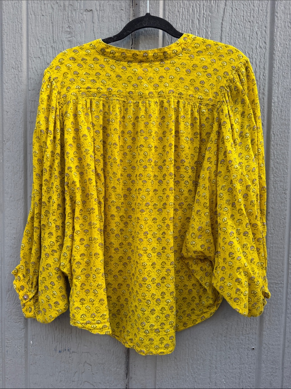 Anthropologie Pilcro Printed Batwing Floral Button-Front Blouse Size: M - Picture 7 of 9
